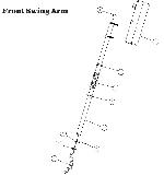 1001-961703 Aero (OEM) SideKick 2 Front Swing Arm Assembly